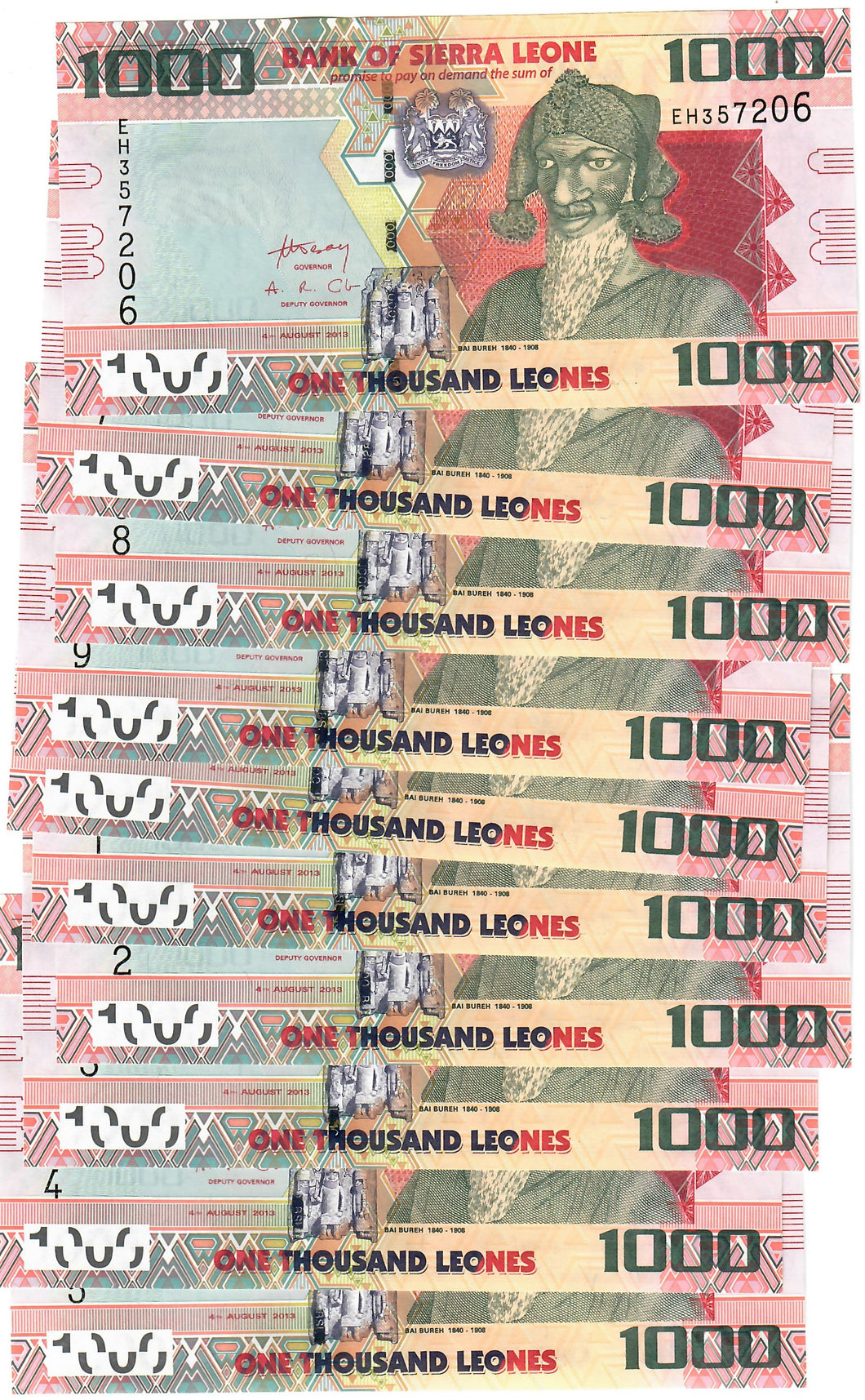 Sierra Leone 10x 1000 Leones 2013 UNC