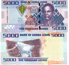 Load image into Gallery viewer, FULL SET Sierra Leone 1000, 2000, 5000 &amp; 10000 Leones 2021 UNC Last Issue
