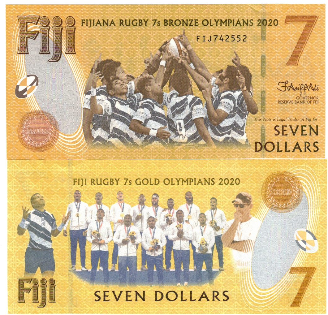 Fiji 7 Dollars 2020 (2022) UNC Commemorative