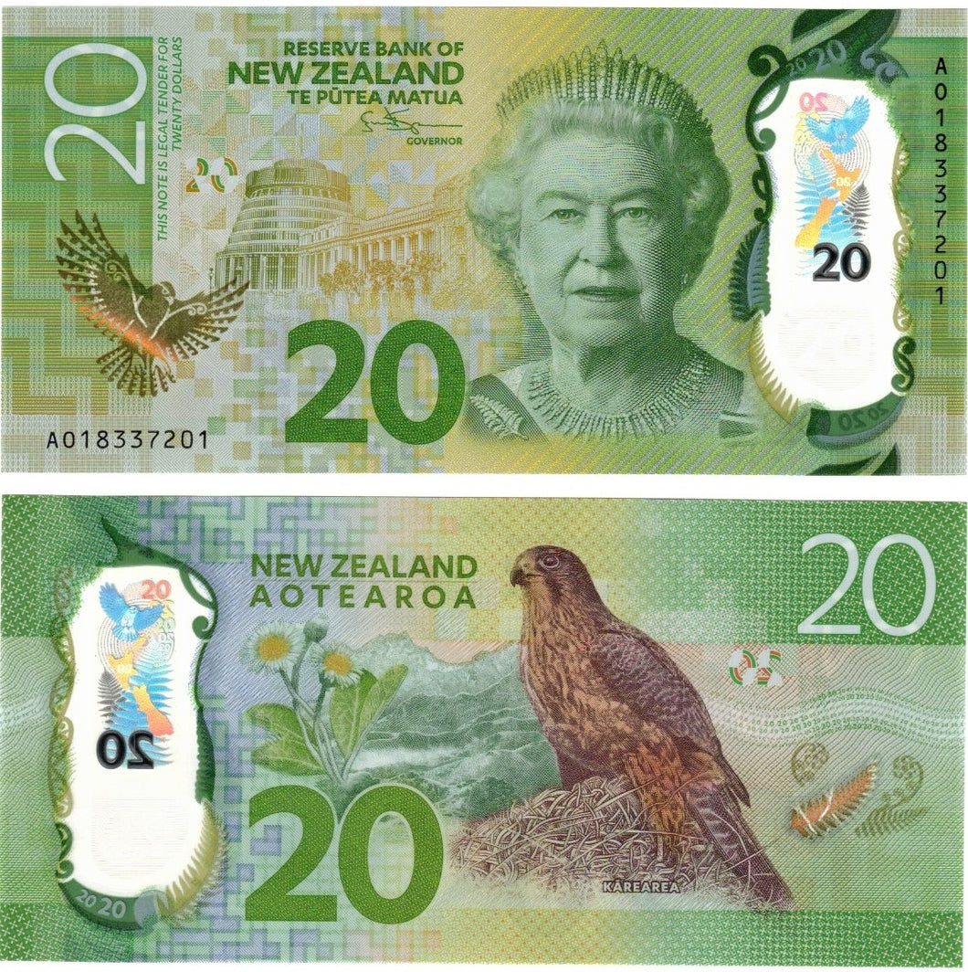 New Zealand 20 Dollars 2018 UNC 