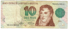 Load image into Gallery viewer, Argentina 10 Pesos Convertibles 1992 VG
