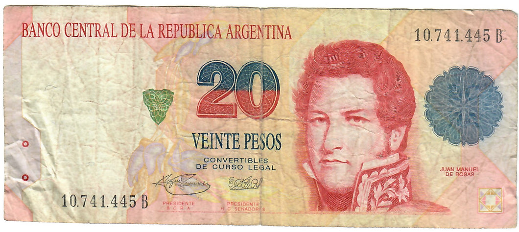 Argentina 20 Pesos Convertibles 1994 F