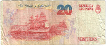 Load image into Gallery viewer, Argentina 20 Pesos Convertibles 1994 F
