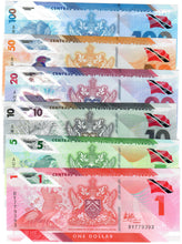 Load image into Gallery viewer, FULL SET Trinidad &amp; Tobago 1, 5, 10, 20, 50 &amp; 100 Dollars 2020 UNC
