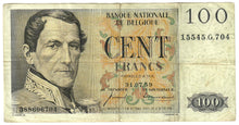 Load image into Gallery viewer, Belgium 100 Francs (Frank) 1959 F &quot;Vincent/Ansiaux&quot;
