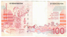 Load image into Gallery viewer, Belgium 100 Francs (Frank) 1997 VF &quot;Masai/Quaden&quot; Ensor
