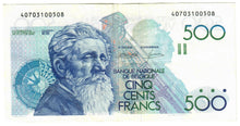 Load image into Gallery viewer, Belgium 500 Francs (Frank) 1980 VF &quot;Demanet/Godeaux&quot;
