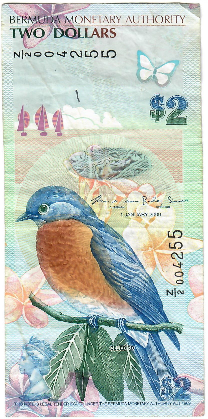 Bermuda 2 Dollars 2009 VF Replacement 