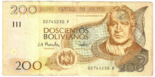 Load image into Gallery viewer, Bolivia 200 Bolivianos 1986 (2001) F
