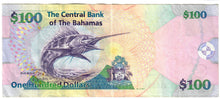 Load image into Gallery viewer, Bahamas 100 Dollars 2009 VF &quot;F&quot;
