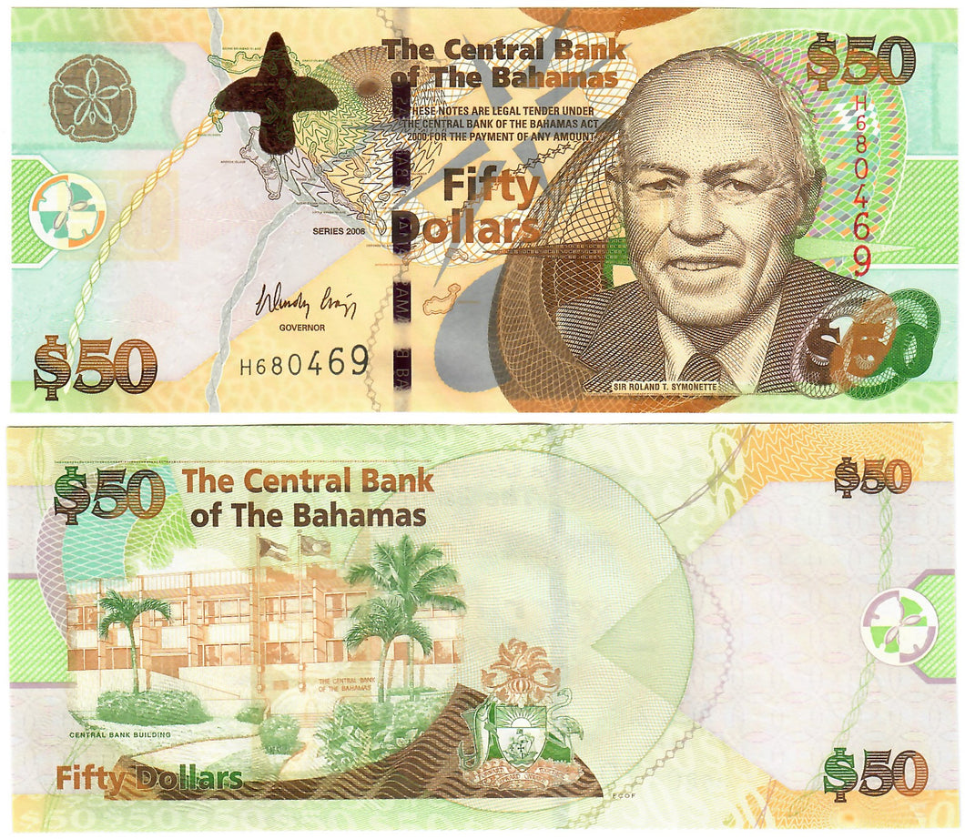 Bahamas 50 Dollars 2006 UNC 
