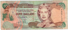 Load image into Gallery viewer, Bahamas 50 Dollars 1996 F
