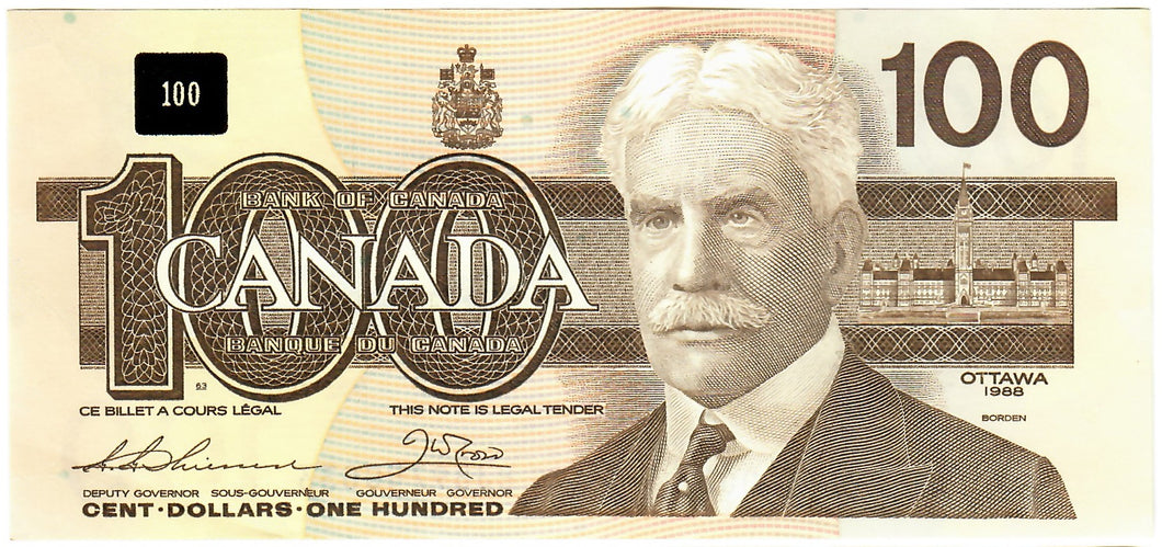 Canada 100 Dollars 1988 aUNC 