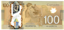 Load image into Gallery viewer, Canada 100 Dollars 2011 (2021) UNC &quot;GKL&quot; Wilkins-Poloz
