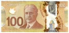 Load image into Gallery viewer, Canada 100 Dollars 2012 F &quot;EKR&quot; Macklem-Carney CUT ERROR
