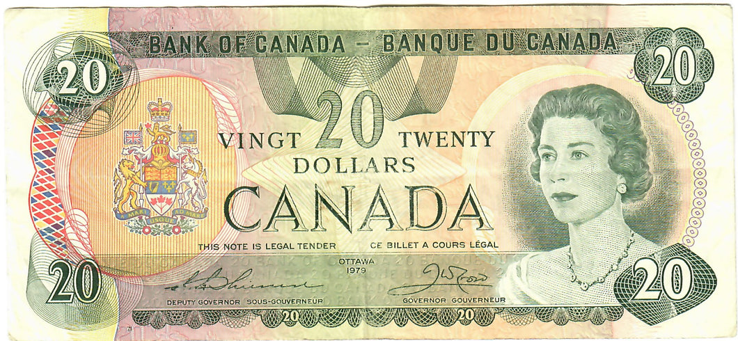 Canada 20 Dollars 1979 F Thiessen-Crow