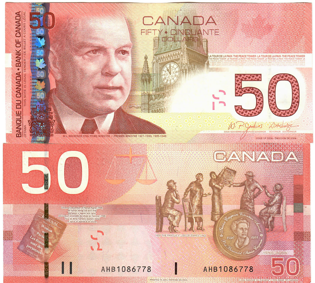 Canada 50 Dollars 2004 EF/aUNC 