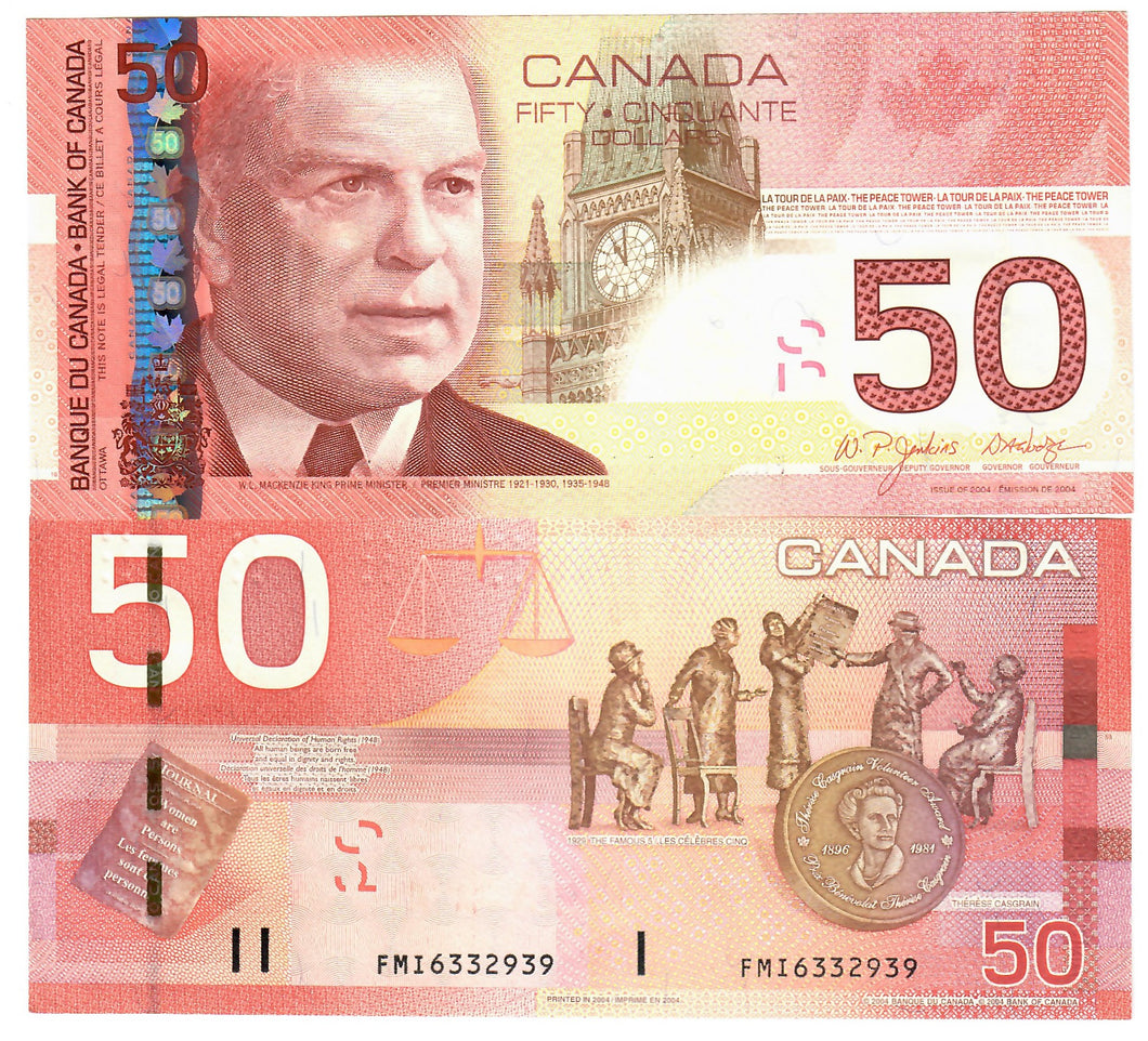 Canada 50 Dollars 2004 aUNC 
