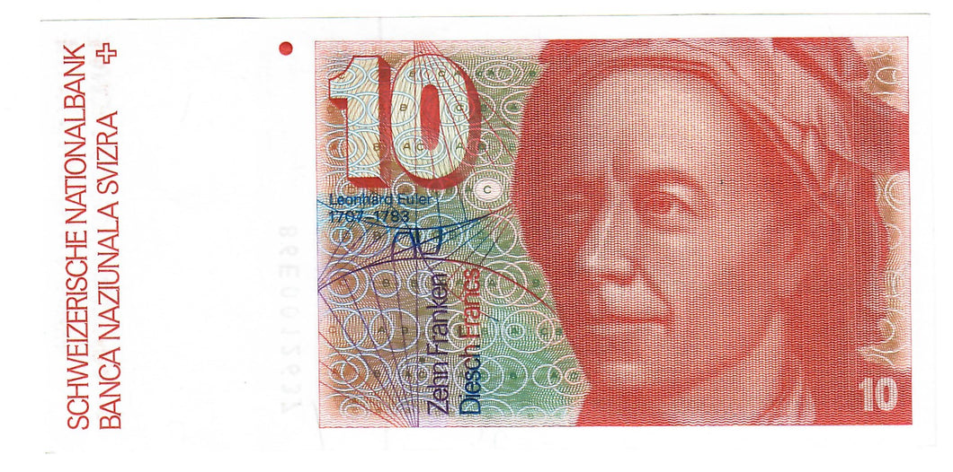 Switzerland 10 Francs 1986 aUNC 