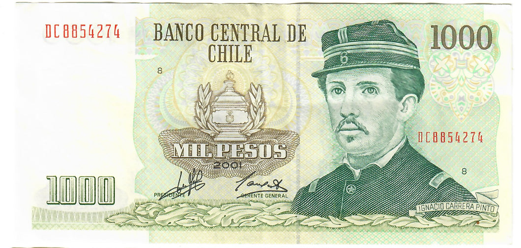 Chile 1000 Pesos 2001 VF/EF