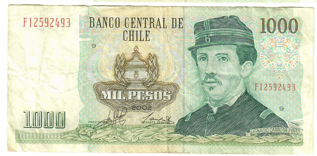 Chile 1000 Pesos 2002 F