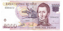 Load image into Gallery viewer, Chile 2000 Pesos 1999 EF
