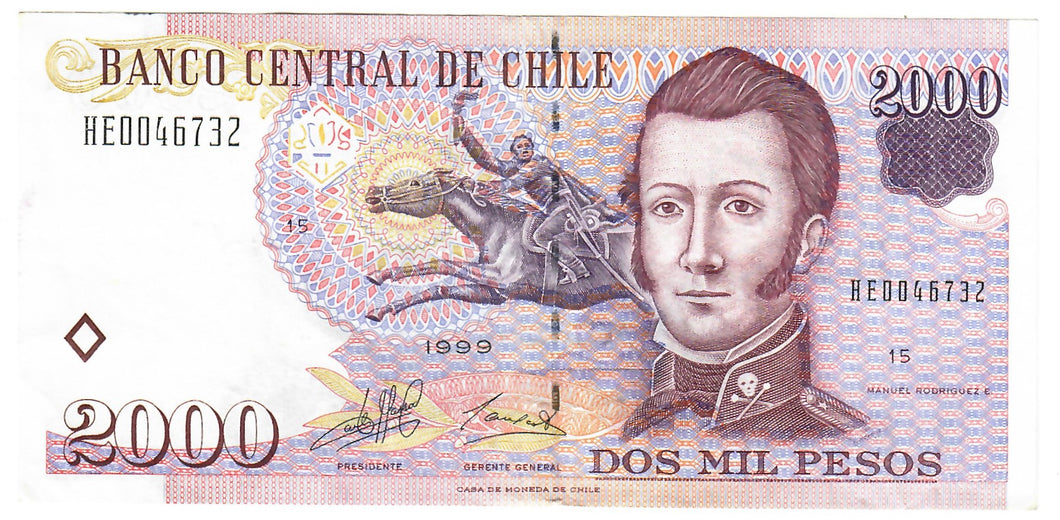 Chile 2000 Pesos 1999 EF