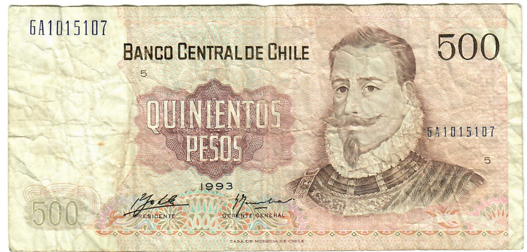 Chile 500 Pesos 1993 F