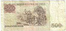 Load image into Gallery viewer, Chile 500 Pesos 1993 F
