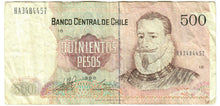 Load image into Gallery viewer, Chile 500 Pesos 1998 F
