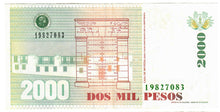 Load image into Gallery viewer, Colombia 2000 Pesos 1999 EF/aUNC
