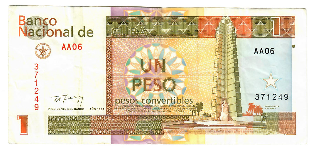 Caribbean 1 Peso Convertible 1994 VF 