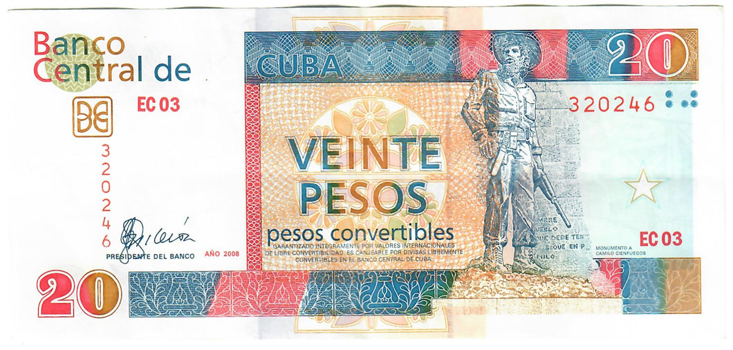Caribbean 20 Pesos Convertibles 2008 EF