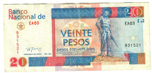 Load image into Gallery viewer, Caribbean 20 Pesos Convertibles 1994 VF
