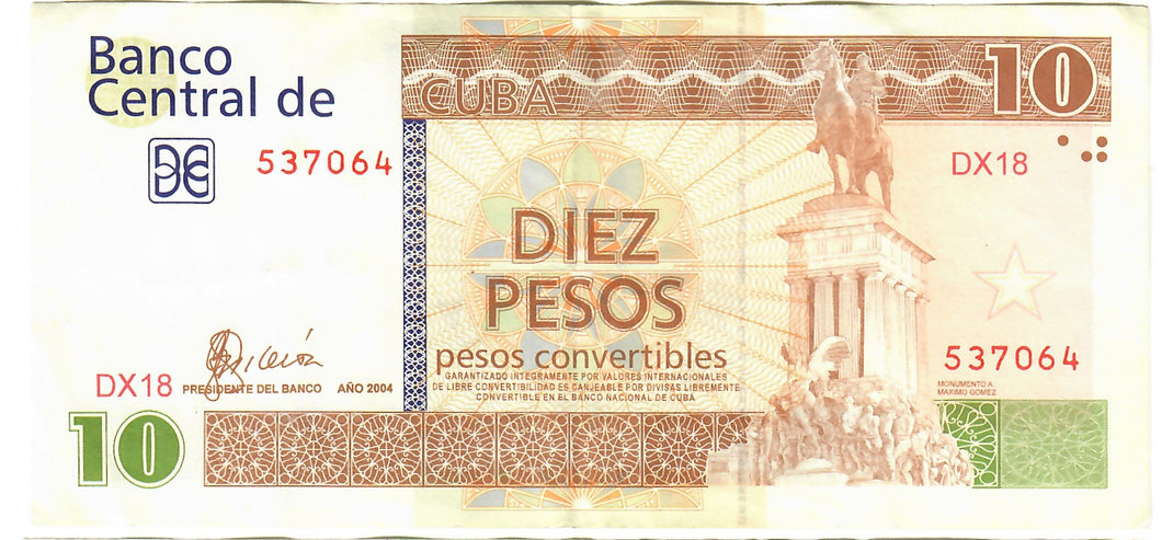 Caribbean 10 Pesos Convertibles 2004 EF
