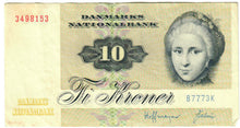 Load image into Gallery viewer, Denmark 10 Kroner 1975/77 VF
