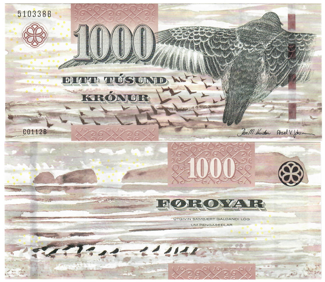 Faroe Islands 1000 Kronur 2011 UNC