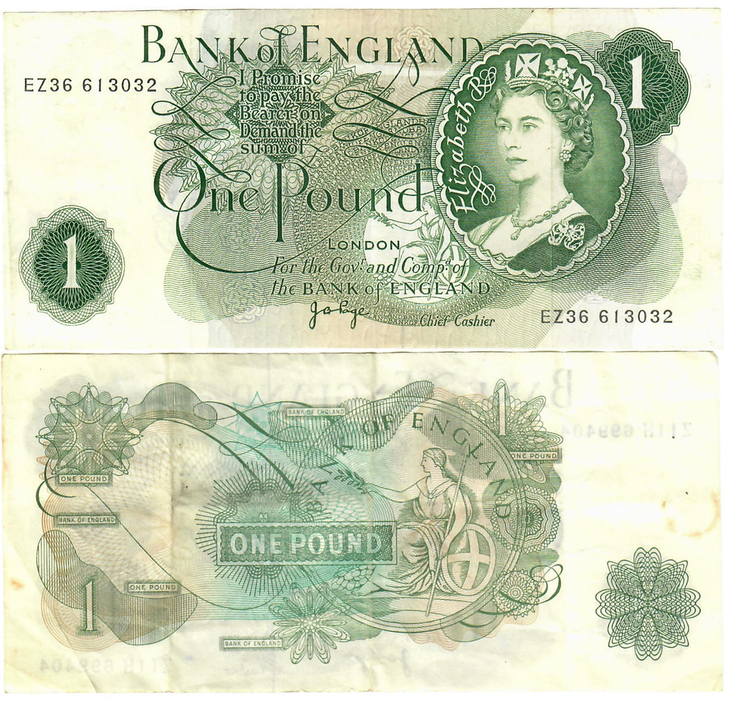 United Kingdom England Great Britain 1 Pound 1970 VF 