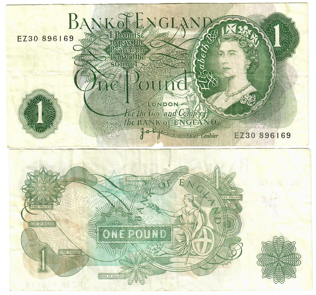 United Kingdom England Great Britain 1 Pound 1970 F 