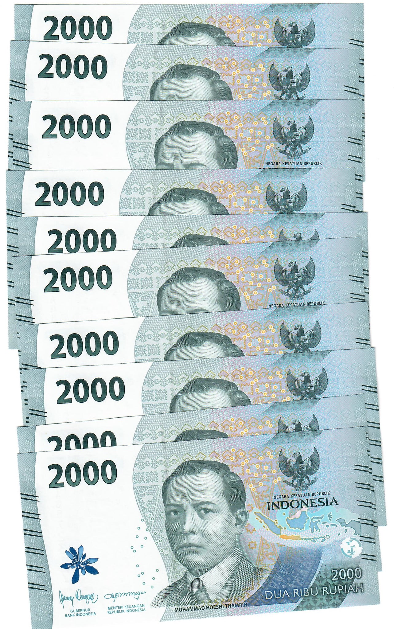 2000 Rupiah Note Indonesia 10x 2000 Rupiah 2022 UNC – Davenport-Banknotes-and-Coins