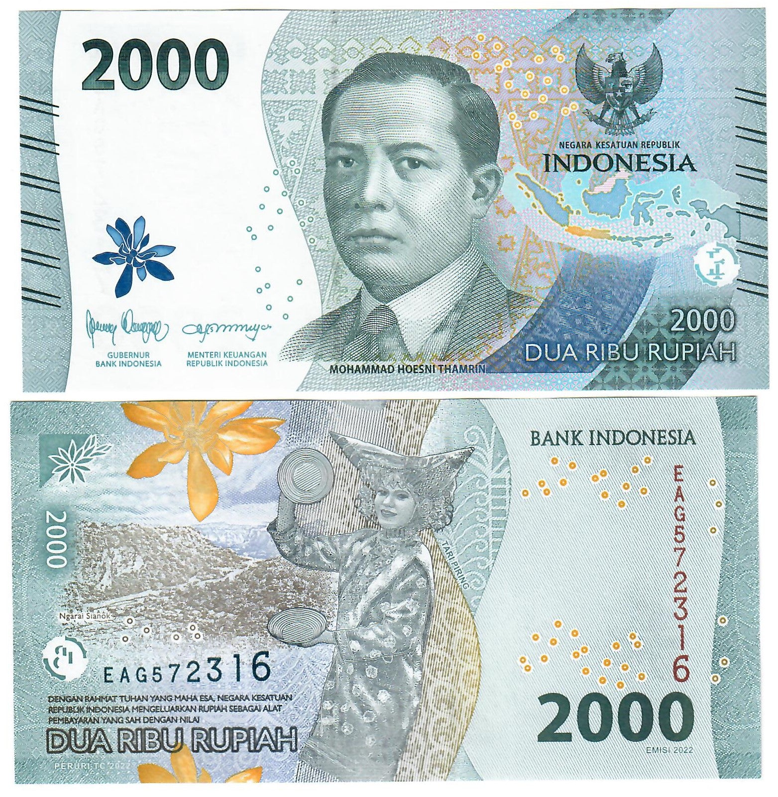 2000 Rupiah Note Indonesia 2000 Rupiah 2022 UNC – Davenport-Banknotes-and-Coins