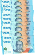 Load image into Gallery viewer, Indonesia 10x 50000 Rupiah 2022 UNC
