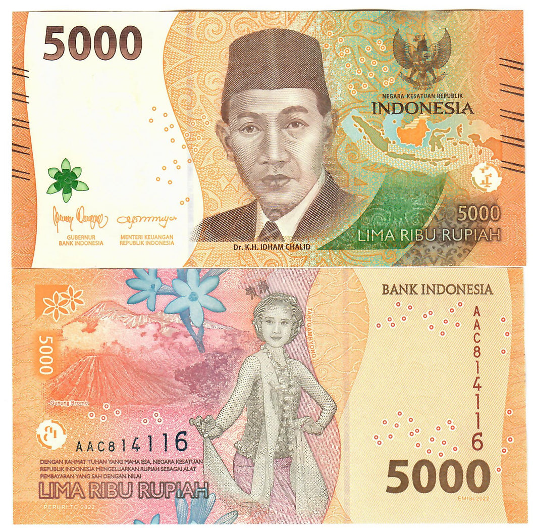 Indonesia 5000 Rupiah 2022 UNC Davenport Banknotes and Coins indonesia-5000-rupiah-2022-unc-davenport-banknotes-and-coins