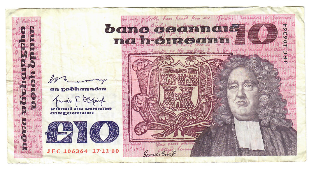 Ireland 10 Pounds 1980 F
