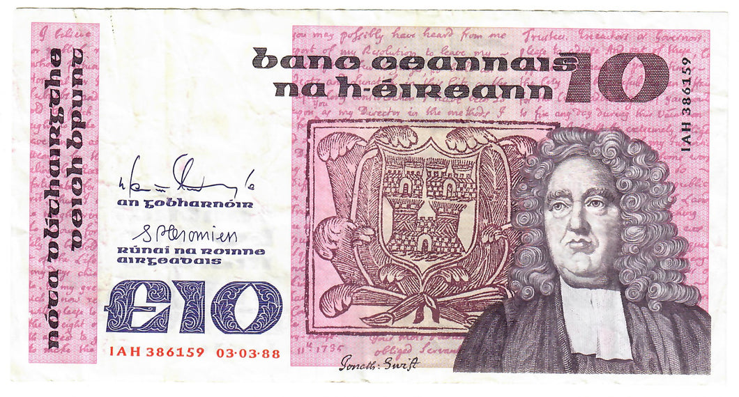 Ireland 10 Pounds 1988 VF