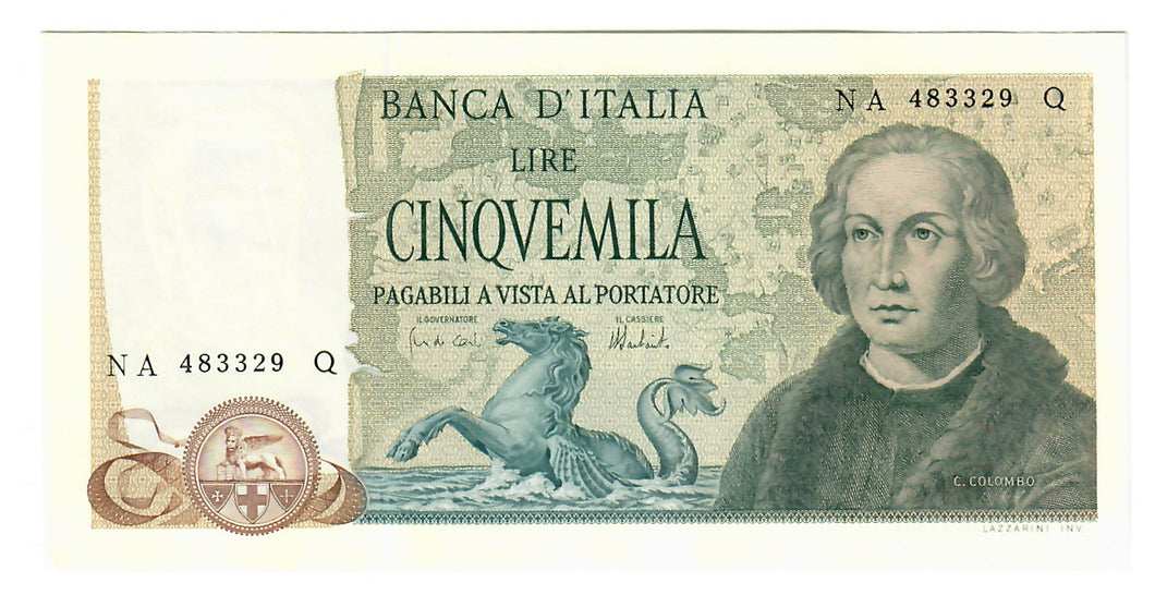 Italy 5000 Lire 1973 UNC