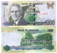 Load image into Gallery viewer, Jamaica 10x 1000 Dollars 2021 UNC
