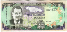 Load image into Gallery viewer, Jamaica 100 Dollars 2002 aUNC &quot;Latibeaudiere&quot;
