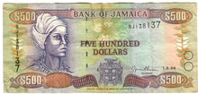 Load image into Gallery viewer, Jamaica 500 Dollars 1994 VF &quot;Brown&quot;
