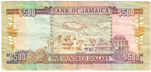 Load image into Gallery viewer, Jamaica 500 Dollars 1994 VF &quot;Brown&quot;
